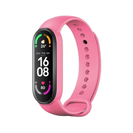 Pasek silikonowy do XIAOMI Mi Band 5 / 6 / 7 różowy (37)