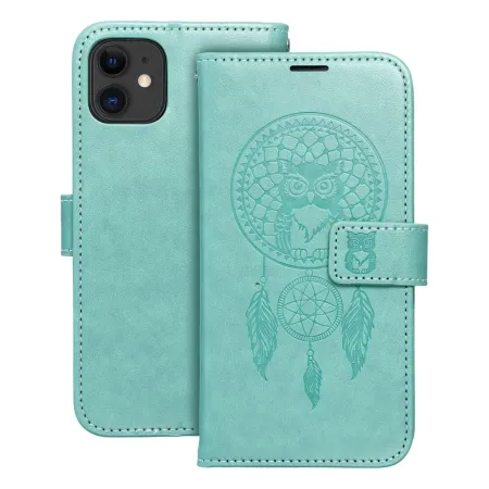 Etui z klapką na iPhone 11 Mezzo Book łapacz snów zielone