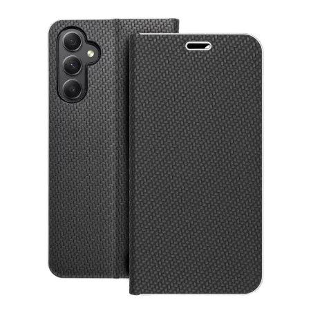 Etui z klapką na Samsung A34 5G Luna Book Carbon czarne