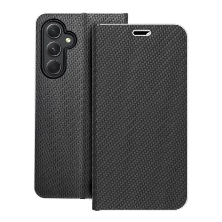Etui z klapką na Samsung A54 5G Luna Book Carbon czarne