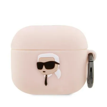 Etui na słuchawki Karl Lagerfeld do Apple Airpods PRO (3D Sil NFT Karl) różowe