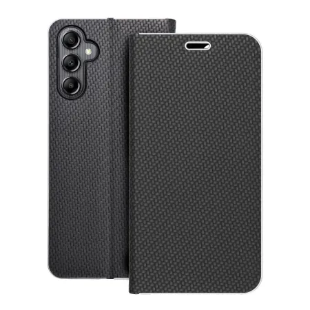 Etui z klapką na Samsung A14 4G / A14 5G Luna Book Carbon czarne