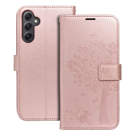 Etui z klapką na Samsung A34 5G Mezzo Book drzewo złoto-różowe