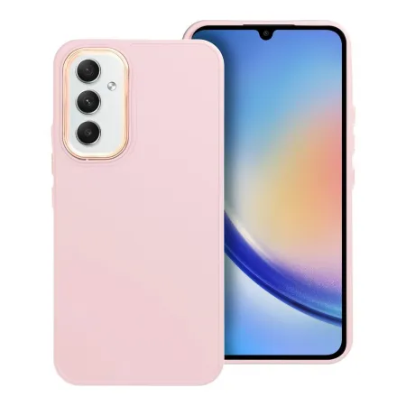 Etui na Samsung A54 5G Frame pudrowy róż