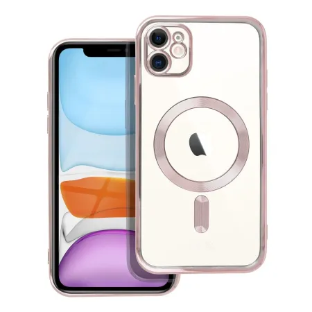 Etui na iPhone 11 Electro Mag Cover zgodne z MagSafe złoto różowe