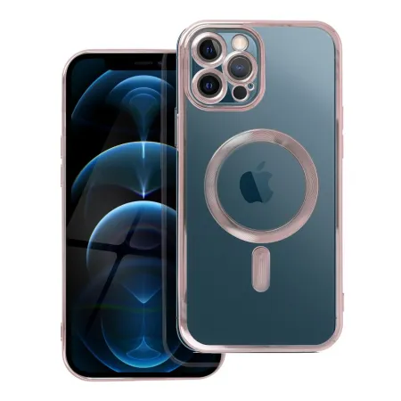 Etui na iPhone 12 PRO MAX Electro Mag Cover zgodne z MagSafe złoto różowe
