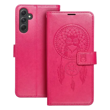 Etui z klapką na Samsung A14 4G / A14 5G Mezzo Book łapacz snów magenta