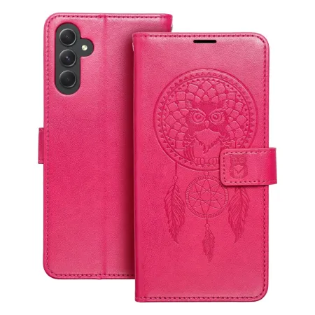 Etui z klapką na Samsung A54 5G Mezzo Book łapacz snów magenta