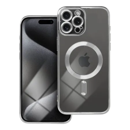 Etui na iPhone 15 PRO MAX Electro Mag Cover zgodne z MagSafe srebrne
