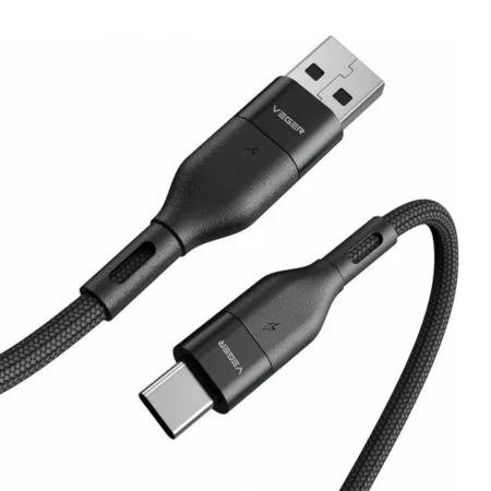 Kabel USB A do Typ C VEGER PD 5A 25W AC03 1,2 m czarny