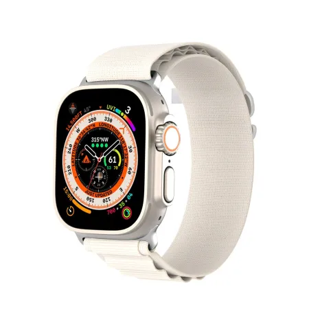 DUX DUCIS pasek GS nylonowy do Apple Watch 42 / 44 / 45 / 49 mm platynowy