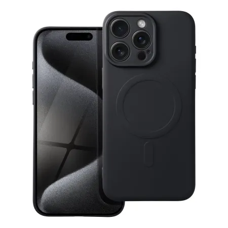 Etui na iPhone 15 PRO MAX Silicone Mag Cover zgodne z MagSafe (camera protection) czarne