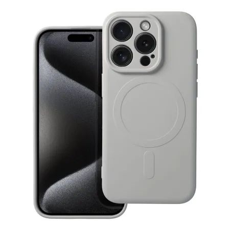 Etui na iPhone 15 PRO Silicone Mag Cover zgodne z MagSafe (camera protection) tytanowy