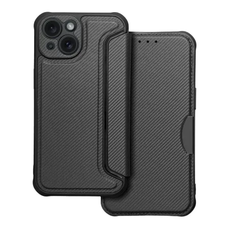 Etui z klapką na iPhone 15 Razor Book czarne