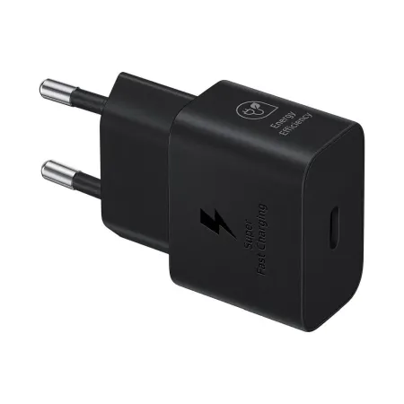 SAMSUNG oryginalna ładowarka sieciowa Typ C + kabel Typ C do Typ C PD 3A 25W GaN EP-T2510XBEGEU czarna blister