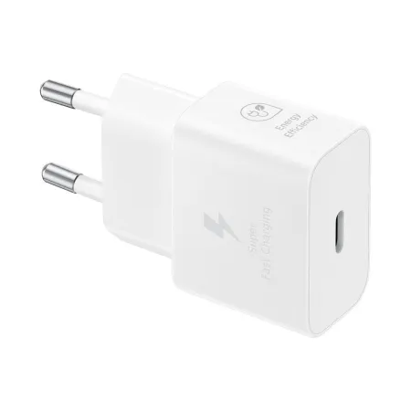 SAMSUNG oryginalna ładowarka sieciowa Typ C + kabel Typ C do Typ C PD 3A 25W GaN EP-T2510XWEGEU biała blister
