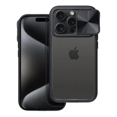 Etui na iPhone 15 PLUS Slider czarne
