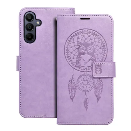 Etui z klapką na Samsung A15 4G / A15 5G Mezzo Book łapacz snów fioletowe