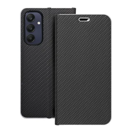 Etui z klapką na Samsung A25 5G Luna Book Carbon czarne