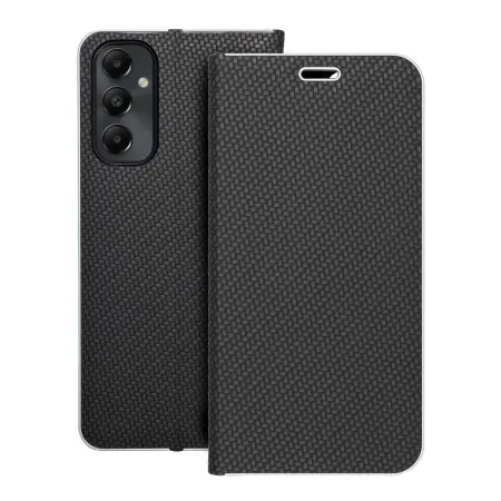 Etui z klapką na Samsung A05s Luna Book Carbon czarne
