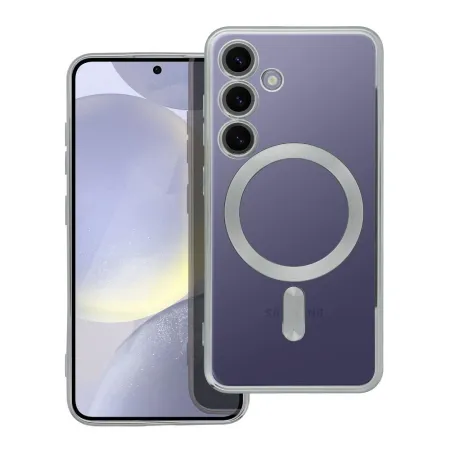 Etui na Samsung S24 Electro Mag Cover zgodne z MagSafe srebrne