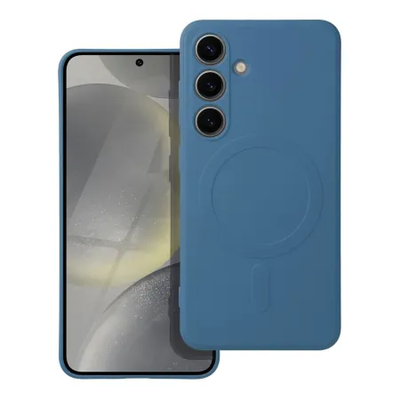 Etui na Samsung S24 Silicone Mag Cover zgodne z MagSafe (camera protection) niebieskie