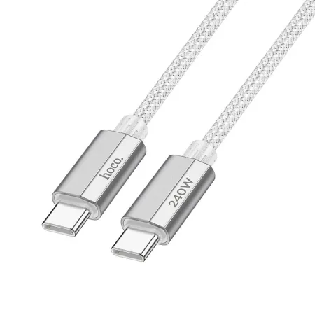 Kabel USB C do USB C Hoco QC3.0 PD 5A 240W 1,8 m U134 szary