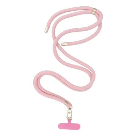 Smycz do telefonu, Zawieszka do telefonu - SWING (8mm) z regulacją długości / długość sznura 165cm (max 82,5cm w pętli) / na ramię lub szyję - jasnoró