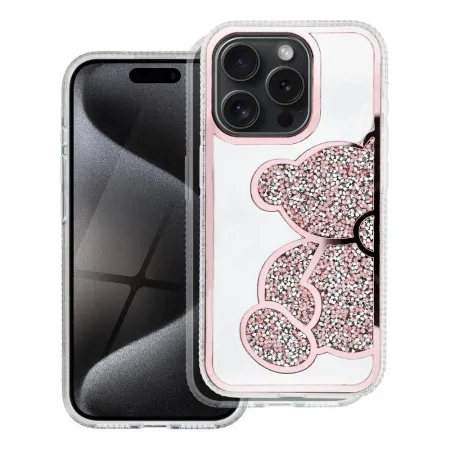 Etui na iPhone 14 Teddy Bear różowe
