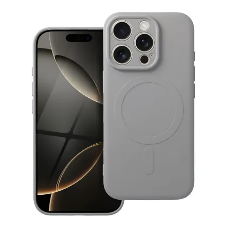 Etui na iPhone 16 PRO Silicone Mag Cover zgodne z MagSafe (camera protection) tytanowy