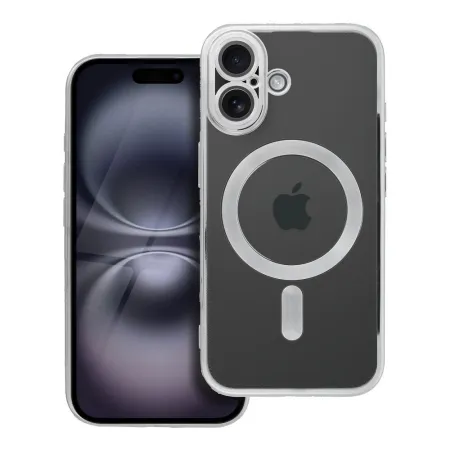 Etui na iPhone 16 Electro Mag Cover zgodne z MagSafe srebrne