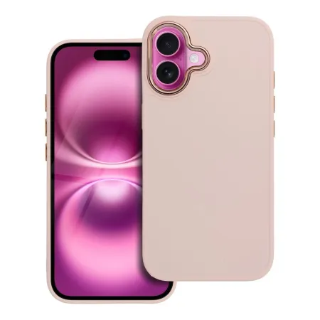 Etui na iPhone 16 Frame pudrowy róż
