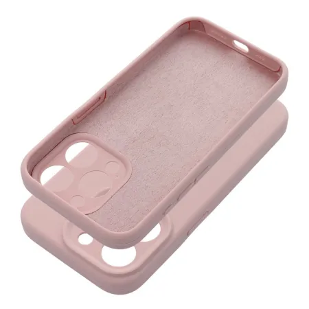 Etui na iPhone 16 PLUS Silicone 2mm (camera protection) pudrowy róż