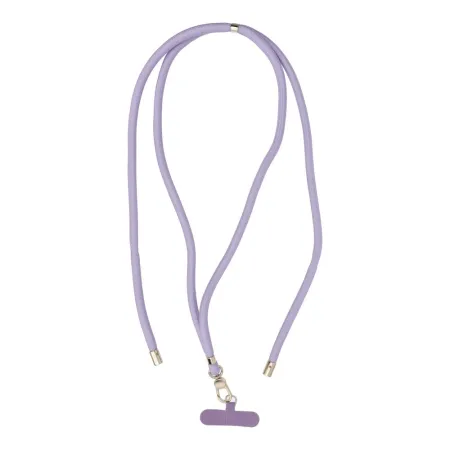 Smycz do telefonu, Zawieszka do telefonu - SWING (8mm) z regulacją długości / długość sznura 165cm (max 82,5cm w pętli) / na ramię lub szyję - purpuro