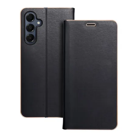 Etui z klapką na Samsung A16 5G Luna Book Gold czarne