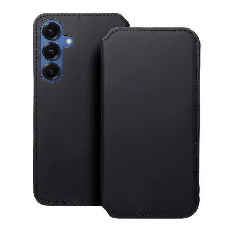 Etui z klapką na Samsung S25 PLUS Dual Pocket Book czarne