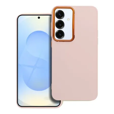 Etui na Samsung S25 PLUS Frame pudrowy róż