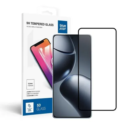 Szkło hartowane 5D do Xiaomi 14T Blue Star czarne