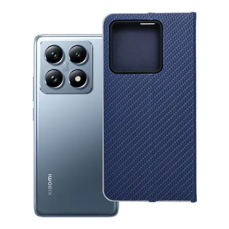 Etui z klapką na Xiaomi 14T Luna Book Carbon niebieskie