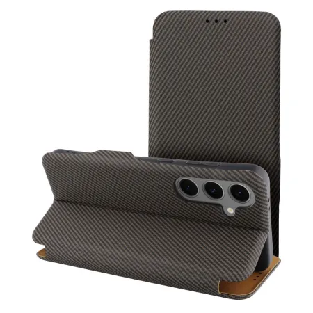 Etui z klapką na Samsung S25 PLUS Folio Side Magnet brązowe