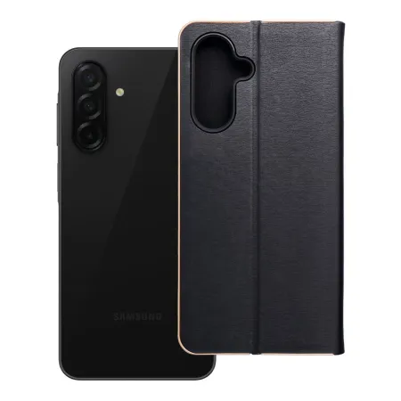 Etui z klapką na Samsung A26 5G Luna Book Gold czarne