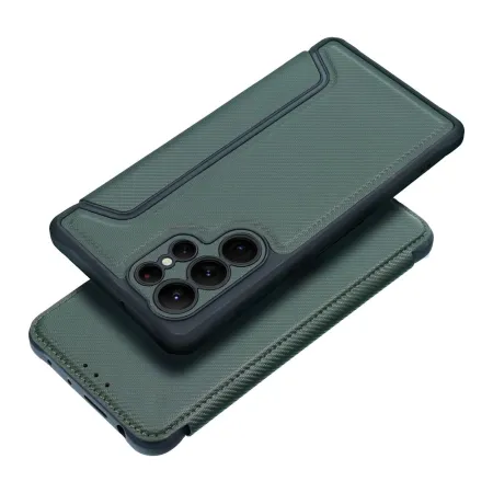 Etui z klapką na Samsung A26 5G Razor Book ciemnozielone