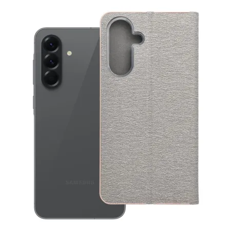 Etui z klapką na Samsung A56 5G Luna Book Gold srebrne