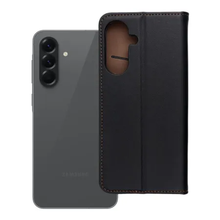Etui z klapką na Samsung A56 5G Smart Pro Book skórzane czarne