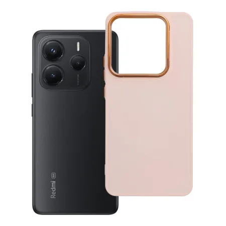 Etui na Xiaomi Redmi Note 14 5G Frame pudrowy róż