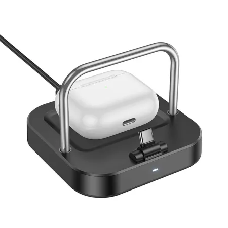 Ładowarka biurkowa Hoco 2w1 USB C PD QC 3A 30W + ładowanie bezprzewodowe 5W CQ16B czarna