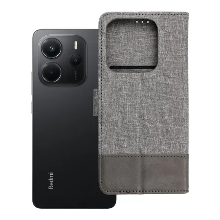 Etui z klapką na Xiaomi Redmi Note 14 5G Gomma Book szare