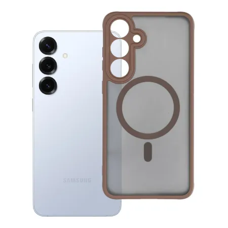 Etui na Samsung S25 PLUS Full Matte Mag Cover zgodne z MagSafe brązowy