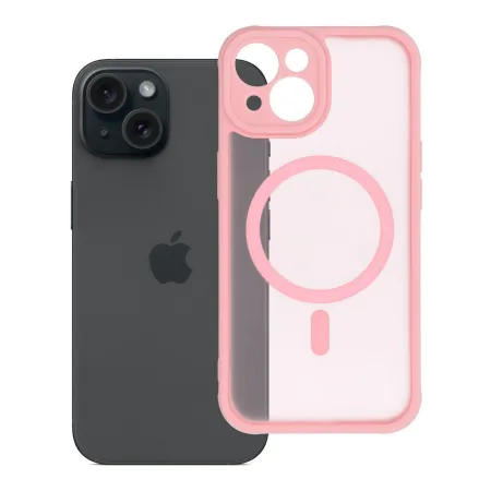 Etui na iPhone 15 Full Matte Mag Cover zgodne z MagSafe jasnoróżowy