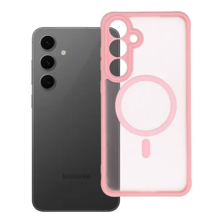 Etui na Samsung S24 FE Full Matte Mag Cover zgodne z MagSafe jasnoróżowy
